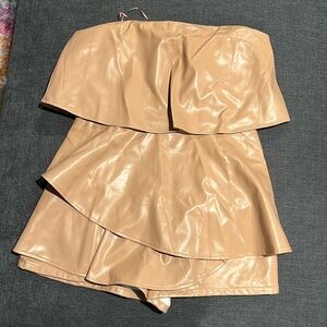 Idem Ditto Pleather Tiered romper